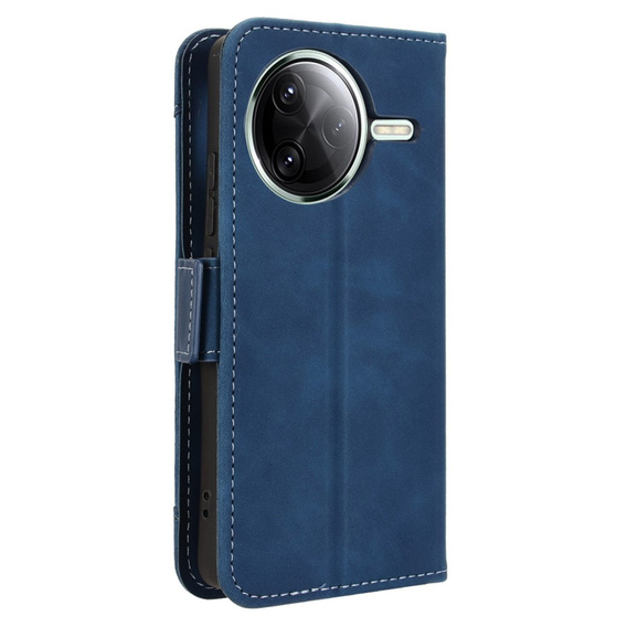 Etui z klapką do Xiaomi Poco F7 Pro, Card Slot, granatowe