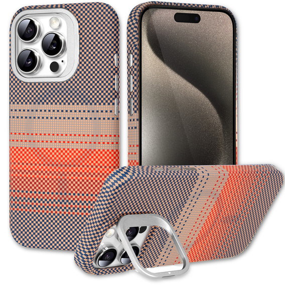 Etui do iPhone 15 Pro Max, Frame Kickstand, do MagSafe, Sunset Grey