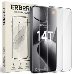 2x Szkło Hartowane do Xiaomi 14T / 14T Pro, ERBORD 9H Hard Glass, szybka