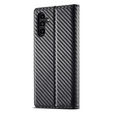 Etui z klapką do Samsung Galaxy A34 5G, Carbon LC.IMEEKE, czarne