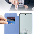 Etui z klapką do Google Pixel 9A, RFID Wallet MagSafe z ochroną aparatu, niebieskie