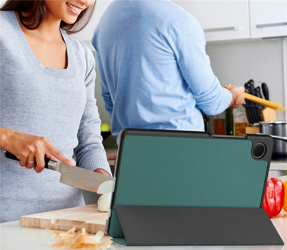 Etui z klapką do Samsung Galaxy Tab A11/A9, Smartcase, zielone