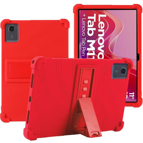 Etui silikonowe do Lenovo Tab M11, Impact, pancerne, czerwone