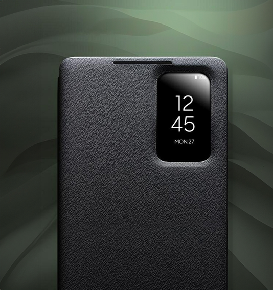 Etui QIALINO do Samsung Galaxy S25 Ultra z klapką, czarne