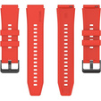 3x Pasek silikonowy 22mm uniwersalny, Czerwony, Pomarańczowy, Żółty