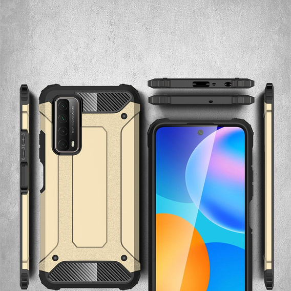 Etui do Huawei P Smart 2021, Obudowa TECH ARMOR Case, Złote