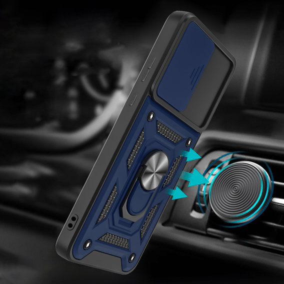 Etui pancerne do Xiaomi Poco X7 Pro 5G, CamShield Slide, niebieskie