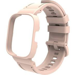 Pasek Silikonowy z Etui do Xiaomi Redmi Watch 3 Active, Różowy