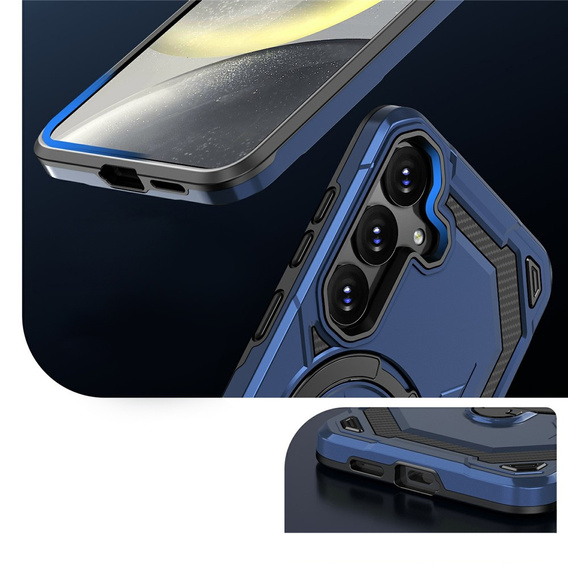 Etui magnetyczne do Samsung Galaxy A57 5G z podstawką, niebieskie