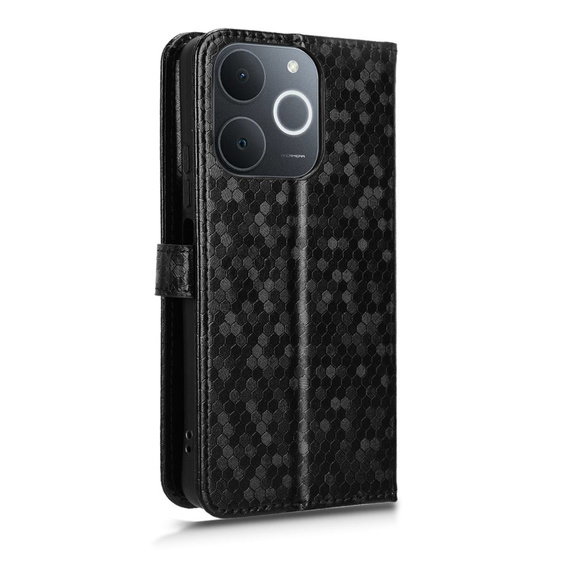 Etui z klapką do Realme Note 70T 4G, Wallet Rhombus, czarne