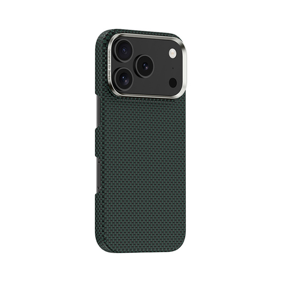 Etui BENKS Kevlar do iPhone 17 Pro, Magnetic Armor Tint 1000D 0069, do MagSafe, aktywny przycisk – zielone