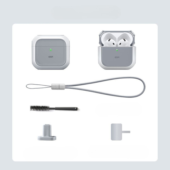 ESR Etui na słuchawki Airpods 4, Orbit Halolock MagSafe, białe