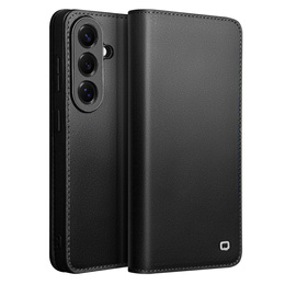 Skórzane etui Qialino do Samsung Galaxy S26, czarne