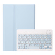 Etui z klawiaturą do Samsung Galaxy Tab A11+, Leather Pen Slot, niebieskie