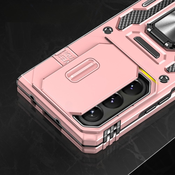Etui pancerne do Samsung Galaxy Z Fold6 5G, CamShield Slide, różowe rose gold
