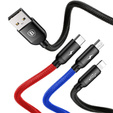 BASEUS 3in1 Kabel Type-C / Lightning / MicroUsb 1.2M - Black