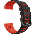 Pasek silikonowy dwukolorowy do Garmin Instinct – czerwono-czarny