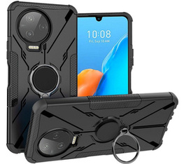 Etui do Infinix Note 12 2023, pancerne KickStand z ringiem, czarne