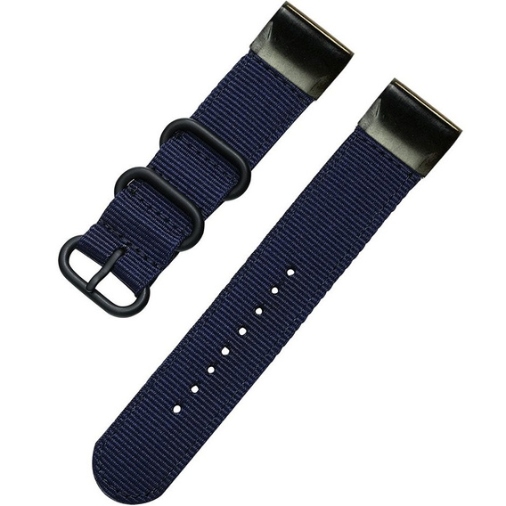 Pasek Nylonowy QuickFit 20mm do Garmin Fenix 5S/6S/7S/8 43mm, Granatowy