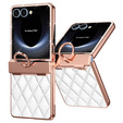 Etui ze szkłem do Samsung Galaxy Z Flip7 5G – białe