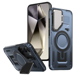 Etui do Samsung Galaxy S24 FE, Military MagSafe with camera protection, niebieskie