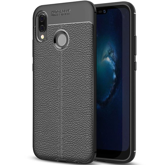 Czarne Etui Football Grain TPU Case do Huawei P20 Lite