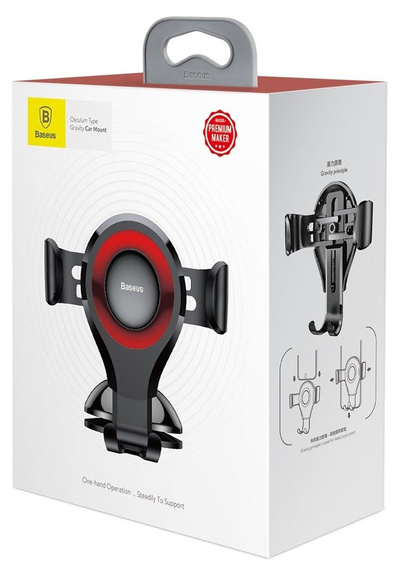 OUTLET BASEUS Osculum Grawitacyjny Uchwyt Samochodowy - Black/Red