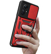 Etui pancerne do Xiaomi Redmi Note 12S 4G, CamShield Slide, czerwone