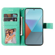 Etui z klapką do Xiaomi Redmi Note 13 Pro 5G, Mandala, zielone