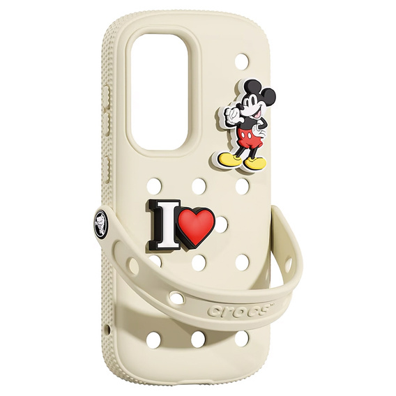 Oryginalne Etui do Samsung Galaxy S25, Crocs Case, beżowe