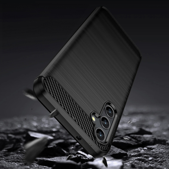 Etui do Samsung Galaxy A54 5G, Karbon, czarne + szkło 3D