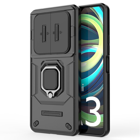 Etui do Xiaomi Redmi A3, KickStand Camera Lens, czarne