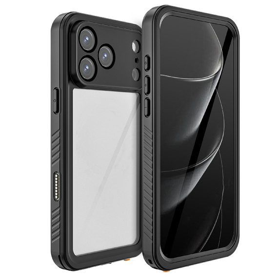 Etui Wodoodporne IP68 do iPhone 17 Pro Max, Redpepper, czarne