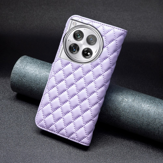 Etui z klapką do OnePlus 12 5G, Wallet, BINFEN COLOR, fioletowe