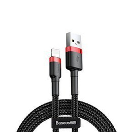 Baseus Cafule – kabel USB-A do Lightning 0,5 m 2,4A - czerwono-czarny