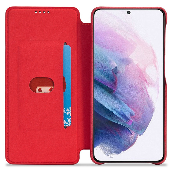 Etui z klapką do Samsung Galaxy S22+ Plus 5G, LC.IMEEKE, czerwone