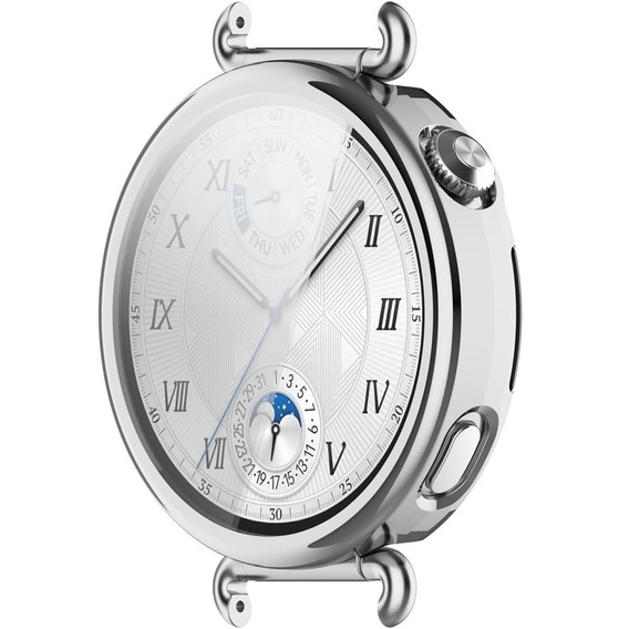 2w1 Etui z Osłoną na ekran do Huawei Watch GT 6 41mm, Srebrne