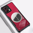 Etui do Motorola Edge 50 Fusion 5G, z blaszką magnetyczne, przezroczyste / czarne