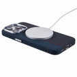 Etui do iPhone 13 Pro, Carbon Fiber MagSafe, czarne / niebieskie