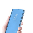 Etui do Samsung Galaxy A15, Clear View, niebieskie + szkło 9H