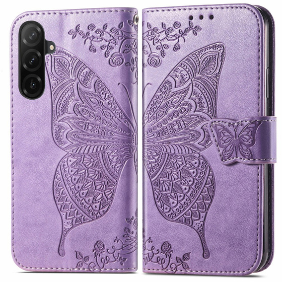 Etui z klapką do Samsung Galaxy A26 5G, Butterfly, fioletowe