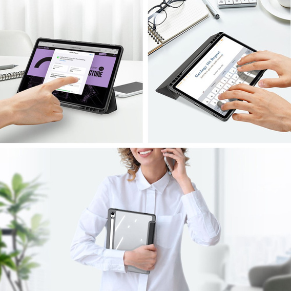 Etui do Samsung Galaxy Tab S10 Lite / S10 FE / S9 FE, Dux Ducis TOBY, czarne