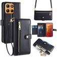 Etui z klapką do Motorola Moto G15 / G15 Power, Wallet Zipper Pocket, czarne