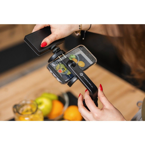 FORCELL Uchwyt F-GRIP S150XL Selfie Stick Tripod + Pilot Bluetooth, czarny