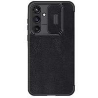 Etui z klapką NILLKIN do Samsung Galaxy A35 5G, CamShield Qin Pro, skórzane, czarne