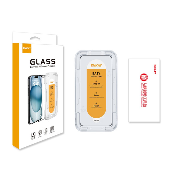ENKAY Szkło Hartowane do Samsung Galaxy A54 5G, czarne