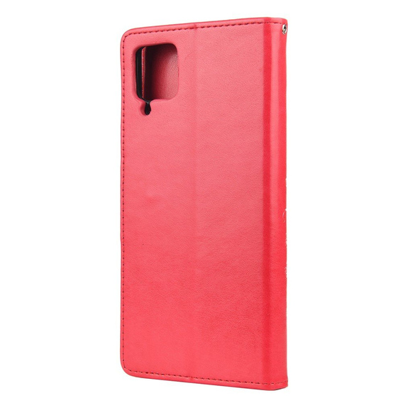 Etui z klapką do Samsung Galaxy A12 / M12 / A12 2021, Butterfly, czerwone