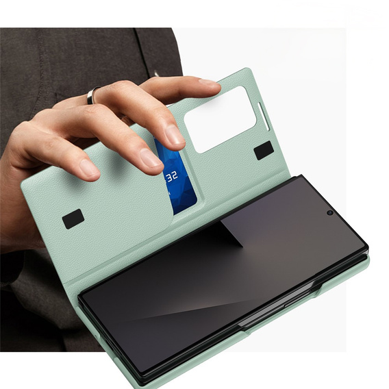 Etui do Samsung Galaxy Z Fold7, Smart View Wallet, zielone
