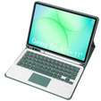 Etui z klawiaturą Bluetooth i touchpadem do Samsung Galaxy Tab A11+ – zielone