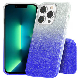 Etui Glitter Case do iPhone 13 Pro Max, Silver/Blue